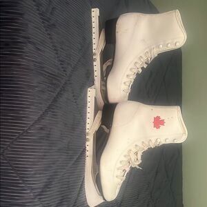 White Athletic Ice Skates